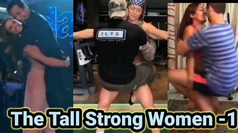 The Tall Strong Women 1 Tall Woman Short Man Lift And Carry Youtube