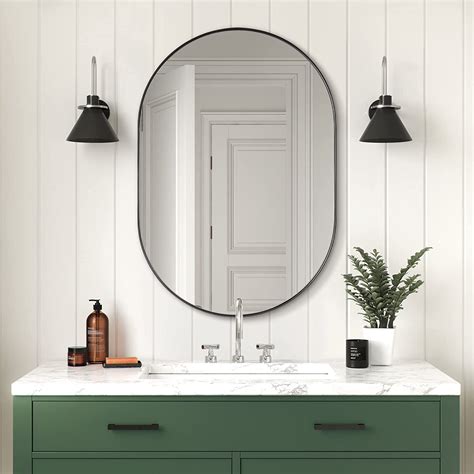 Andy Star 26x38 Mirror Oval For Bathroom Black Oval Mirrors For Wall