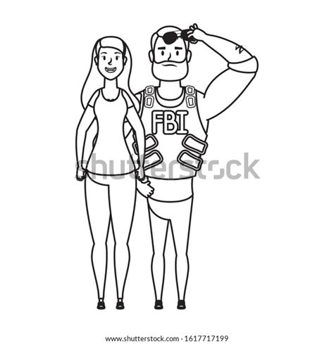 Young Man Fbi Agent Woman Characters Stock Vector Royalty Free 1617717199 Shutterstock