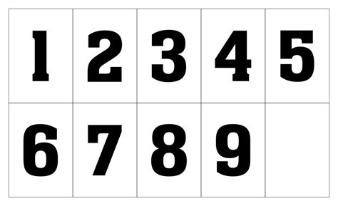8 Best Images Of Printable Very Large Numbers 1 10 Large Printable Images