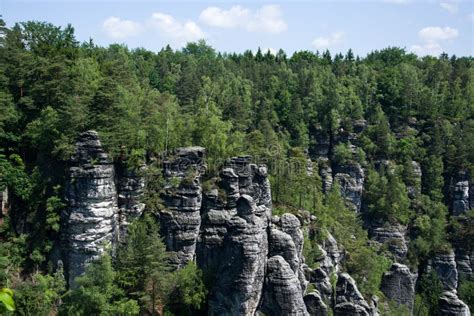 Elbe Sandstone Mountains Germany Stock Image Image Of Mountain