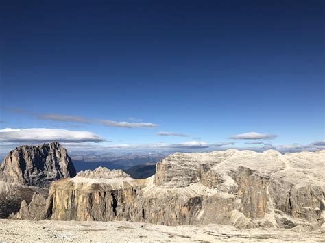 A Breathtaking View From The Top Of The Dolomites Northern Italy Oc