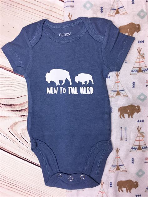 Download New to the Herd Onesie // Buffalo Baby Onesie ...