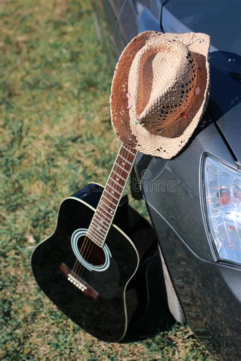Guitar Outdoor Near Car Stock Image Image Of Natural 81837637