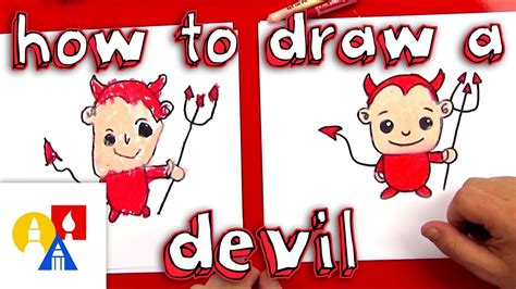 How To Draw A Cartoon Devil Youtube