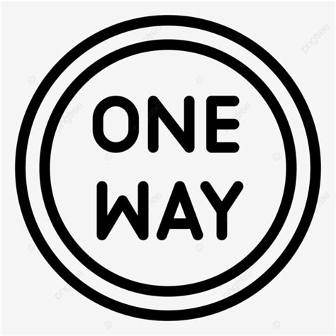 One Way Vector Icon Design Illustration One Way Traffic Sign Road