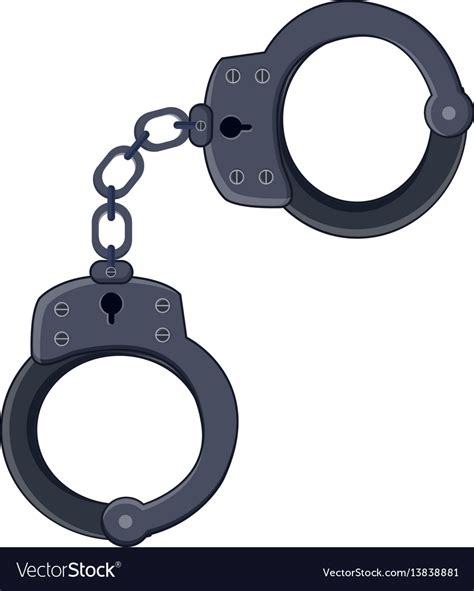 Handcuffs Icon Cartoon Style Royalty Free Vector Image