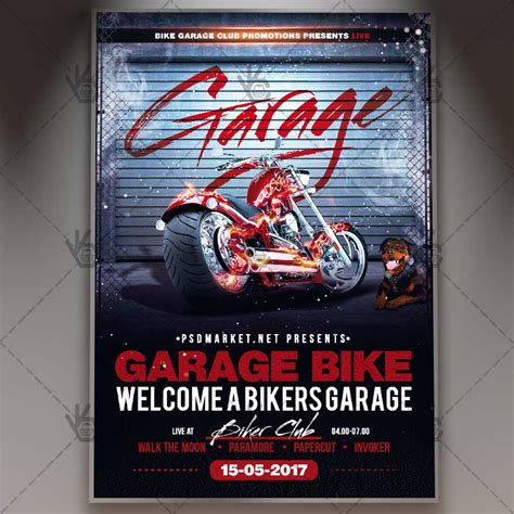 Bikers Garage Premium Flyer Psd Template Psdmarket
