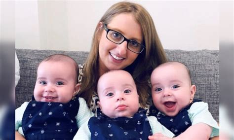 first time mom beats 1 in 200 million odds of naturally conceiving identical triplets the