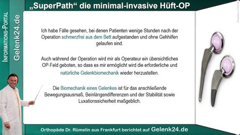 Bricht der blinddarm in die freie bauchhöhle durch, liegt das sterberisiko bei circa 1 %. SuperPath die minimal invasive Hüft OP Gelenkschmerzen ...