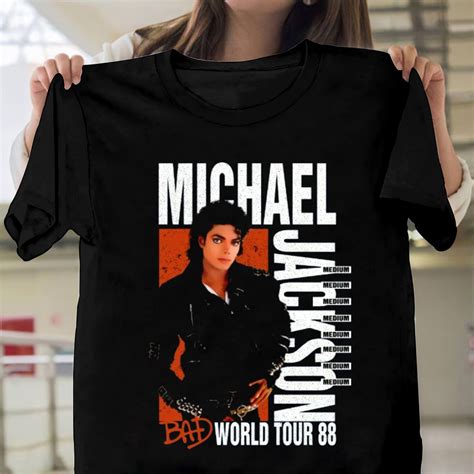 Michael Jackson Bad Tour T Shirt Michael Jackson Shirt Etsy