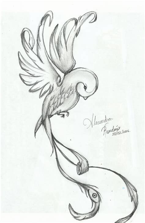Dibujo De Canario Místico A Lápiz Art Drawings Sketches Simple Bird