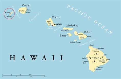 Map Of Hawiian Islands Cities And Towns Map