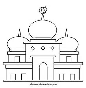 Buy Gambar Mewarnai Kerbau Anak Kambing Desain Masjid Hitam Putih