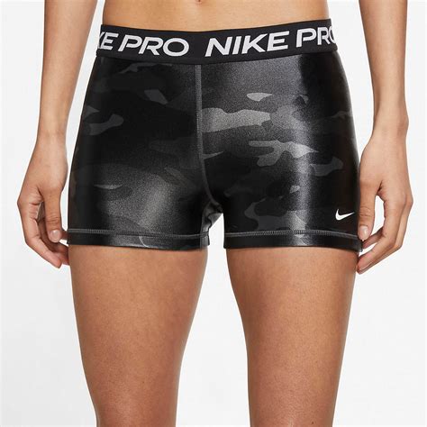 Nike Womens Pro Dri Fit Camo Shorts 3 In Academy