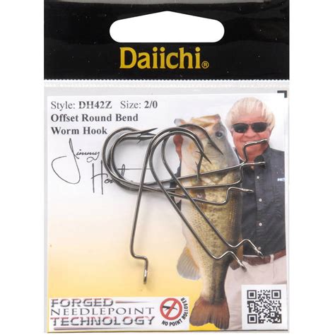 Daiichi D42Z Offset Wide Gap Worm Hook Black Nickel Walmart Com