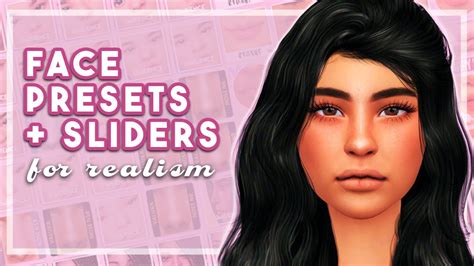 My Favorite Cc Face Presets And Sliders For Realism Sims 4 Cc Links