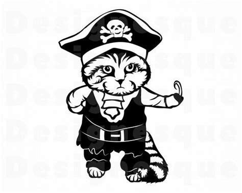 Cat Pirate 2 Svg Pirate Svg Cat Pirate Clipart Cat Pirate Etsy In