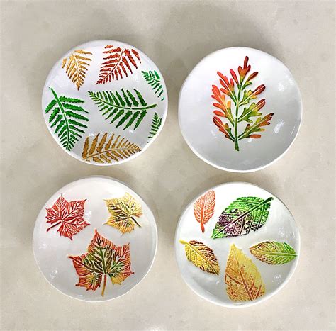 Colorful Leaves Clay Dish Diy Air Dry Clay Air Dry Clay Projects