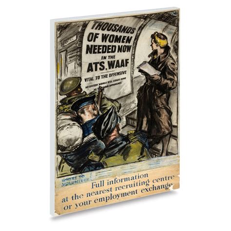 Reprint Of A Ww2 Vintage British Ats And Waaf Recruiting Etsy