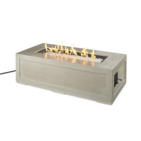 The Outdoor Greatroom Company Cove 60 Inch Linear Natural Gas Fire Pit Table With 42 Inch