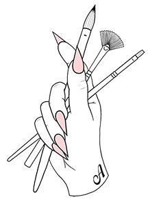 Long acrylic nails hand png nail salon beauty makeup clip art. Acrylic Nail Brushes | Kolinsky, Gel, 3D, Flat, French ...