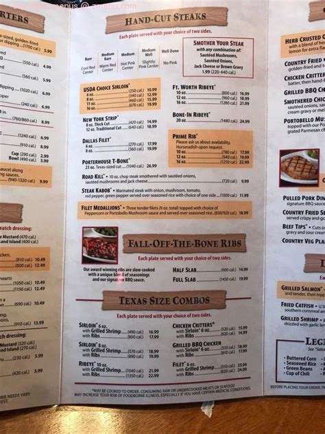 Online Menu Of Texas Roadhouse Restaurant Macon Georgia 31210 Zmenu