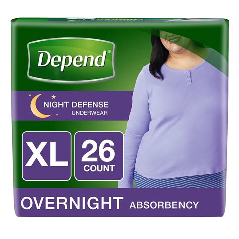 26 count depend night defense incontinence overnight underwear for women xl 36000463392 ebay