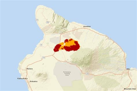 Hawaii Big Island Fire Map
