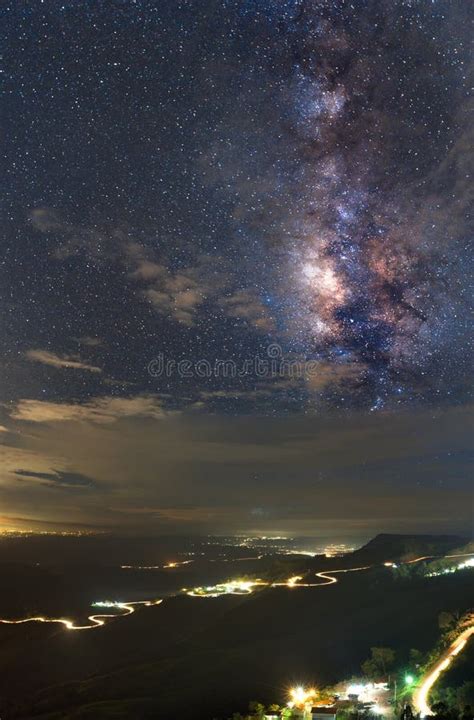 Clearly Milky Way Over Mountain Thailand Stock Photos Free And Royalty