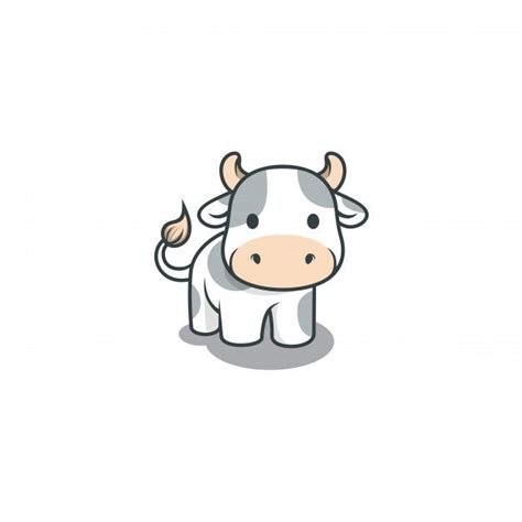 Ilustração De Vaca Bonito Isolado Vetor Premium Premium Vector