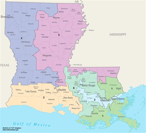 Louisianas Congressional Districts Wikipedia Texas Us