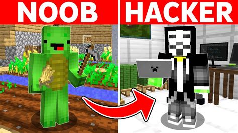From Noob To Hacker Story Jj And Mikey Became Hacker In Minecraft
