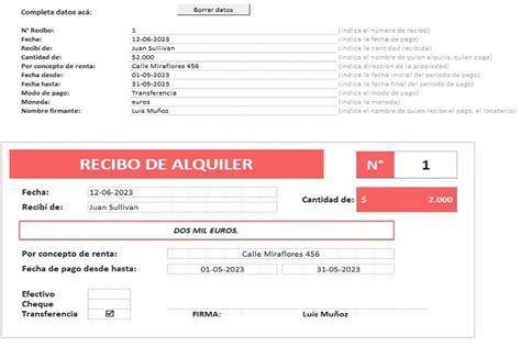 Recibo De Alquiler En Excel Planillaexcel Com Vrogue