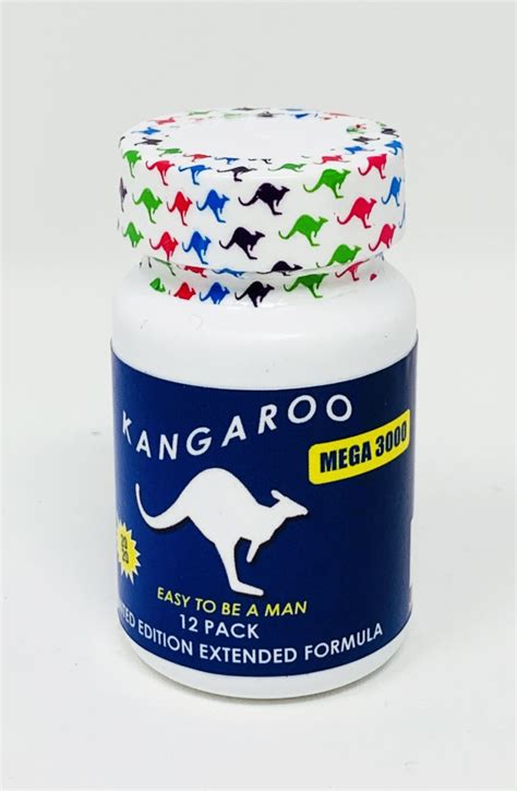 kangaroo mega 3000 male sexual enhancer 12 pill bottle