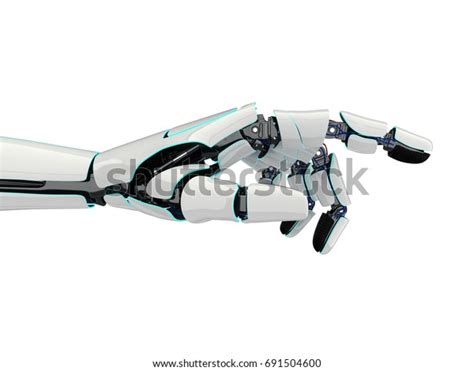 Illustration De Stock De Main Robotisée En 3d Isolée Sur 691504600