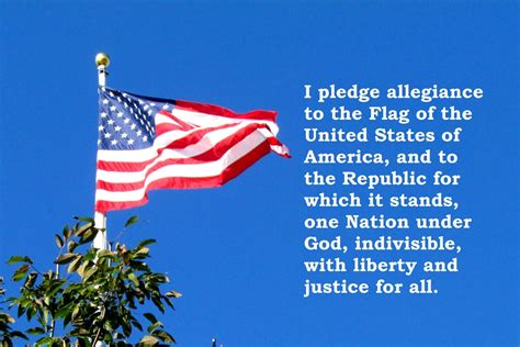 Us Flag Pledge Of Allegiance One Nation Under God Postcard