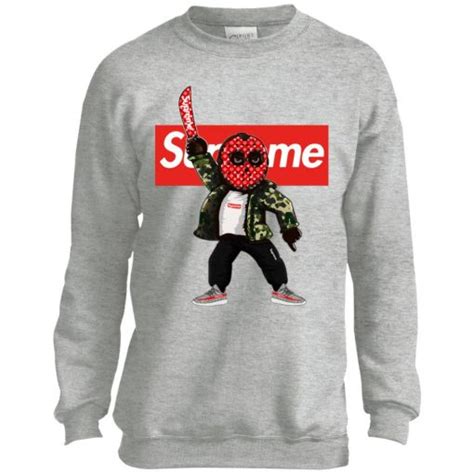 ✈ get express shipping on your order. Supreme Jason Voorhees Youth Sweatshirt Unicornaz Fortnite ...