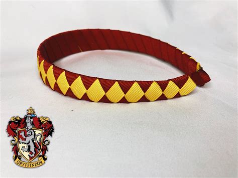 Gryffindor Ribbon Headband Hogwarts Houses Harry Potter Etsy