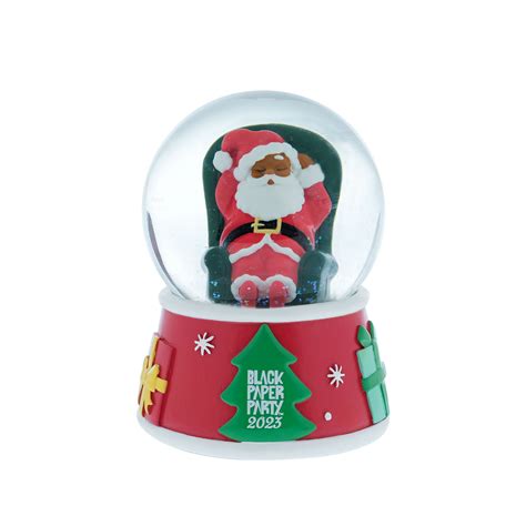 Elegantoss 100mm Polyresin Musical Christmas Snowman Snow Globe Water