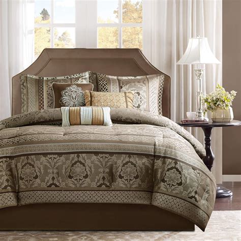 Madison Park Bellagio Comforter Set Queen Brown Gold Amazon Ca Home Kitchen