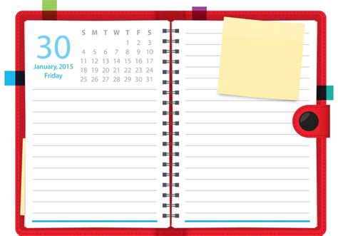 Daily Planner Vector Notebook Download Free Vector Art Stock