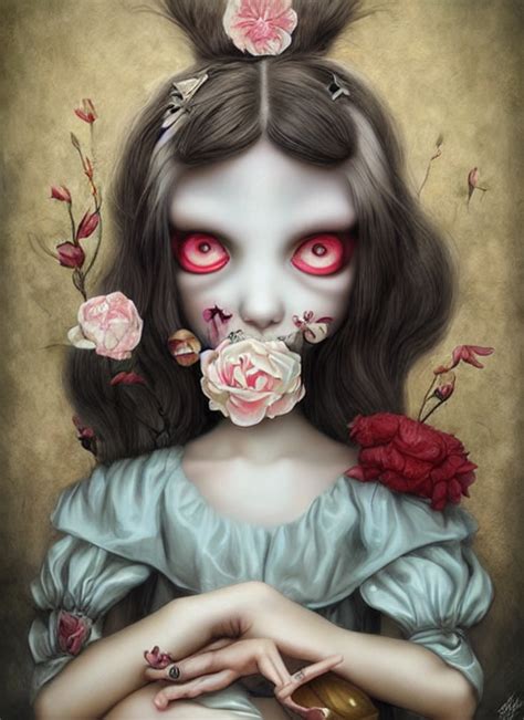 KREA AI Pop Surrealism Lowbrow Art Realistic Cute Alice