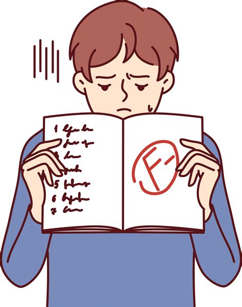 Boy shows school notebook with bad mark from teacher and looks down