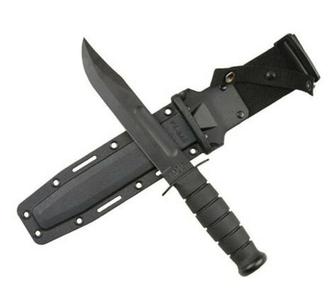 Ka Bar Fightingutility Knife Black Black Hard Sheath Str Edge 1213