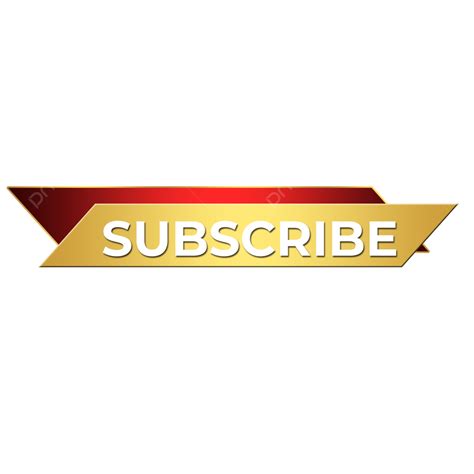 Golden Subscribe Button Social Media Channel Lower Third Subscribe