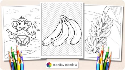 Bunch Of Banana Coloring Pages