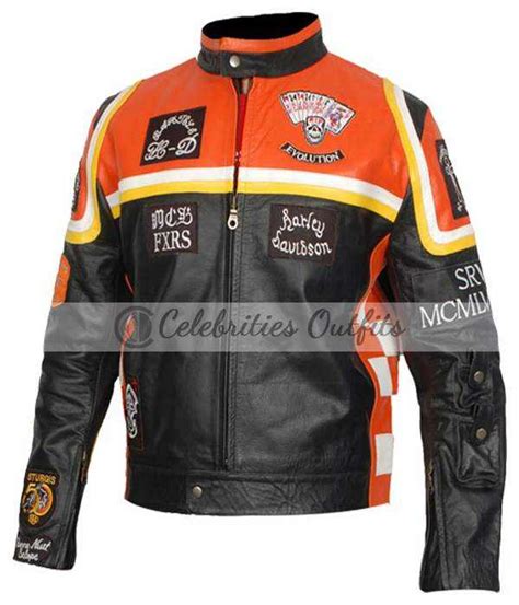 Harley Davidson And Marlboro Man Micky Rourke Leather Jacket