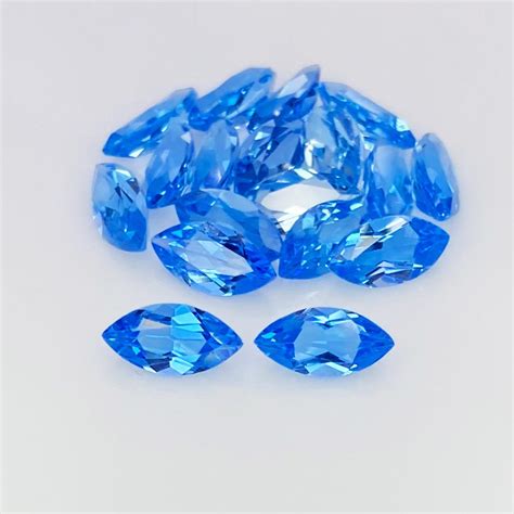 Swiss Blue Topaz 10x5mm Faceted Marquise Aaa Grade Gemstones Parcel
