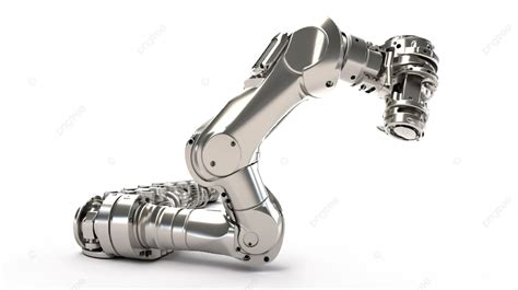 흰색 배경에 로봇 팔 흰색 배경에 고립 된 3d 렌더링 금속 로봇 팔 고화질 사진 사진 배경 일러스트 및 사진 무료 다운로드
